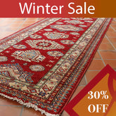 Fine handmade Afghan Kazak runner - WS295682