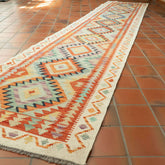 Handmade Afghan Kilim extra long runner - 309725