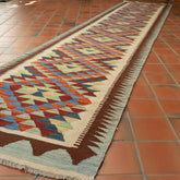 Handmade Afghan Kilim long runner - 309728