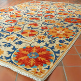 Handmade fine Afghan Suzani rug - 309911