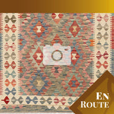 Handmade washed Afghan Kilim - ENR310006