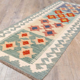 Handmade Afghan Kilim short runner - 310215