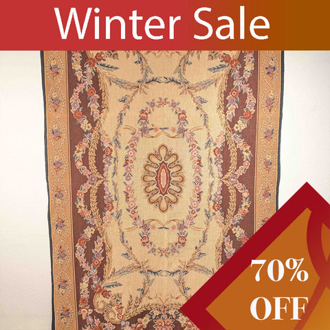 Chinese needle point flat weave rug or wallhanging - WS150507