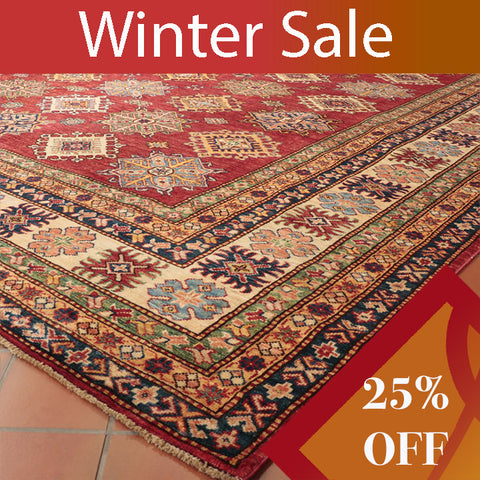 Fine handmade Afghan Kazak carpet - WS284953