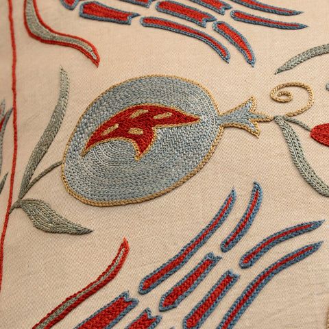 Handmade Uzbek Suzani Silk Cushion - 307746AO