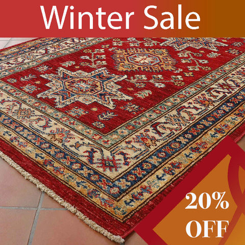 Handmade Afghan Kazak rug - WS307756