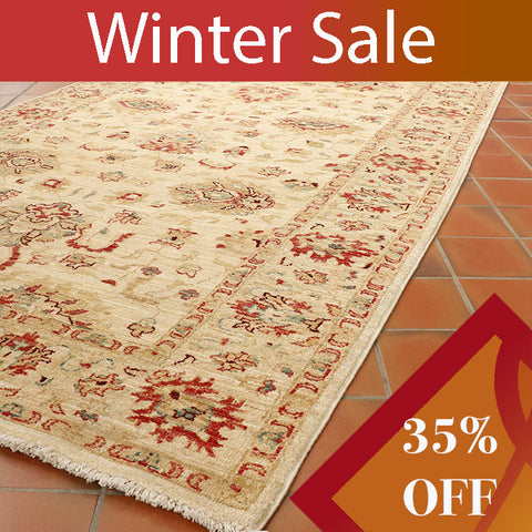 Fine handmade Afghan Ziegler wide runner - WS307924