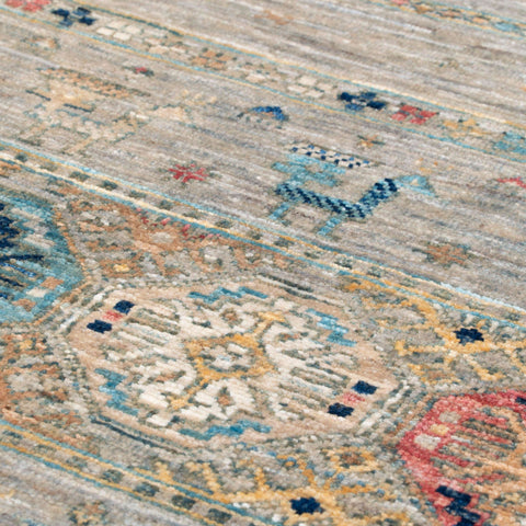 Handmade fine Afghan Samarkand short runner - 308762