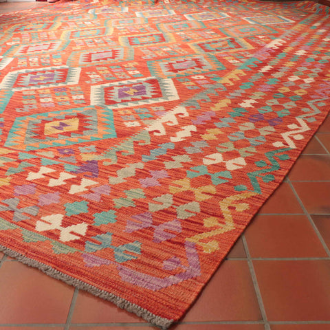 Handmade oversize Afghan Kilim - CB309281