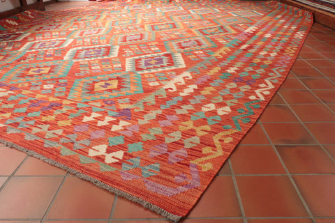 Handmade oversize Afghan Kilim - CB309281