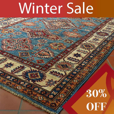 Handmade fine Afghan Kazak rug - WS309656