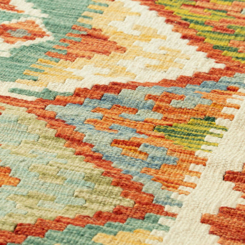 Handmade Afghan Kilim extra long runner - 309729