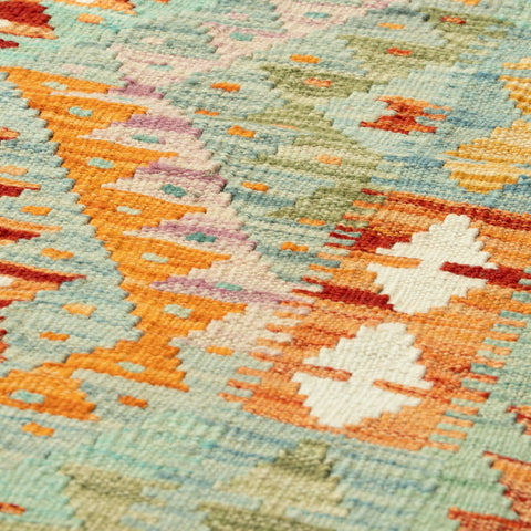 Handmade Afghan Kilim extra long runner - 309730