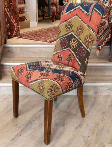 Handmade Turkish kilim Dining Chairs- 309801 pair B