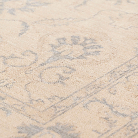 Handmade fine silver washed Afghan Ziegler rug - 309807