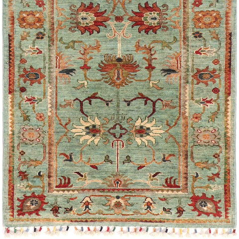 Handmade Afghan Sultani short runner - ENR309906
