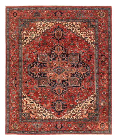 Handmade Afghan Serapi rug - ENR309935