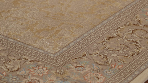Fine part silk handmade Oriental Isfahan rug - CB262510