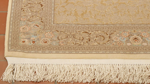 Fine part silk handmade Oriental Isfahan rug - CB262510